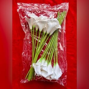 (20) Elegant White Calla Lily Artificial Flowers